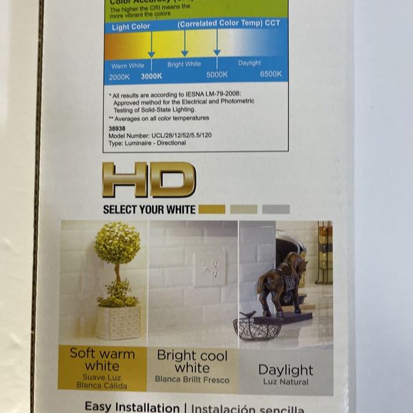 Enbrighten 12" LED Light 3 Settings 413 Lumens Dimmable Linkable 38938 Plug-in - Picture 10 of 12